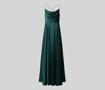 Abendkleid aus Satin mit Spaghettiträgern