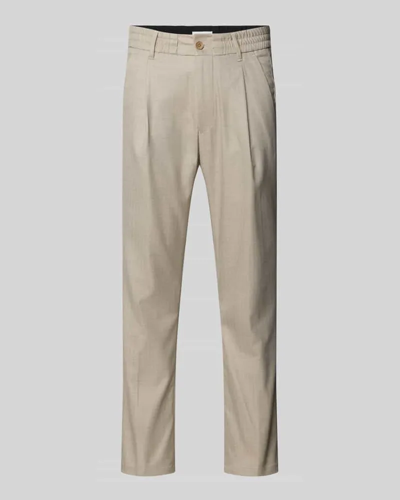 Drykorn Stoffhose mit elastischem Bund Beige