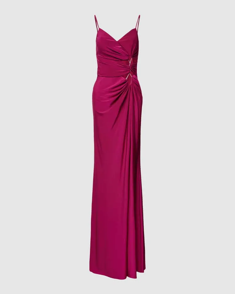 TROYDEN Maxikleid mit Cut Outs Fuchsia