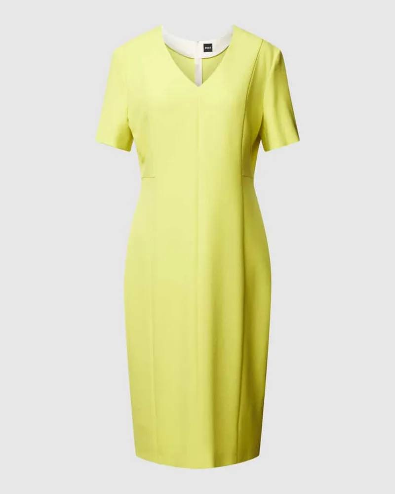 HUGO BOSS Knielanges Kleid aus Viskose-Mix Modell 'Damaisa Neon