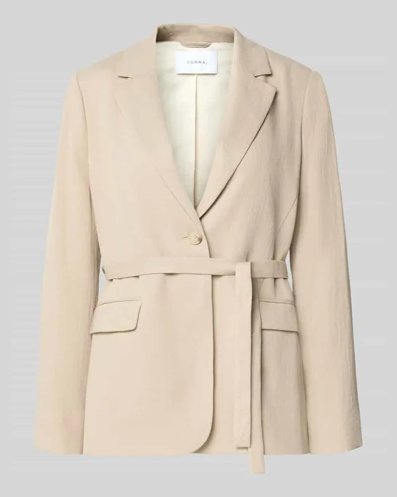 COMMA Blazer aus Viskose-Mix mit Lyocell-Anteil Sand