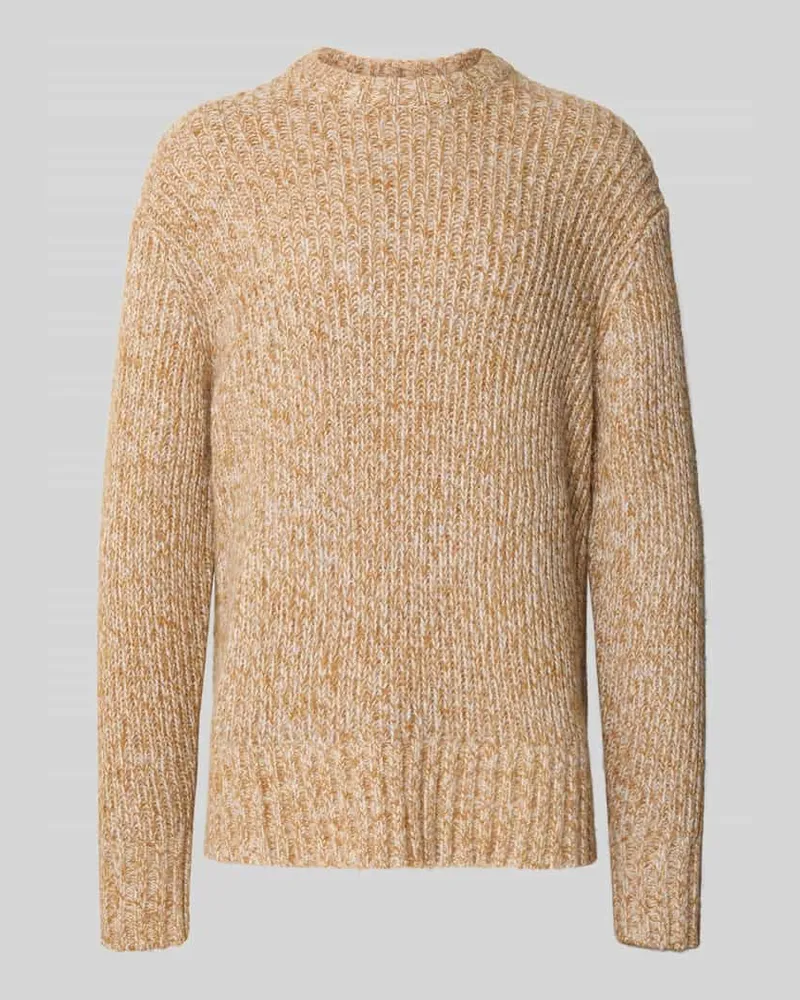 Selected Homme Relaxed Fit Wollpullover mit überschnittenen Schultern Modell 'CHICAGO Hellbraun