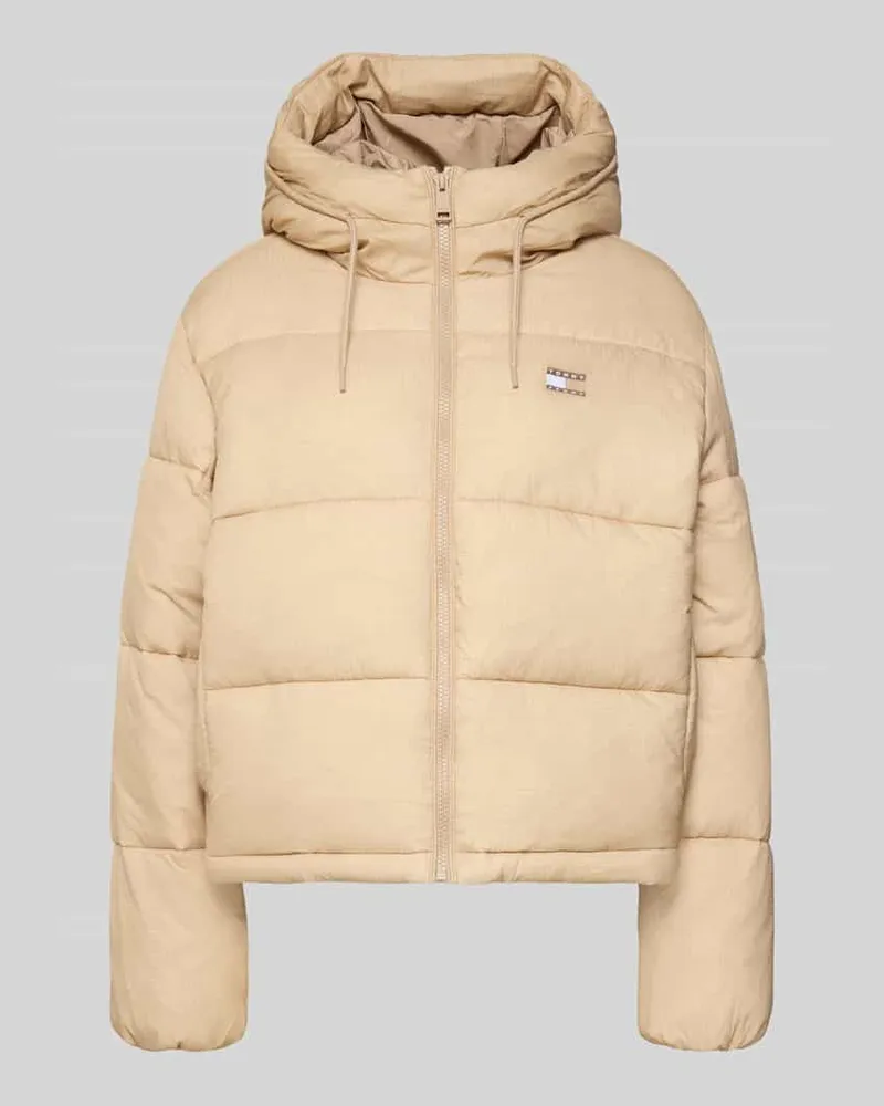 Tommy Hilfiger Regular Fit Steppjacke mit Kapuze Taupe