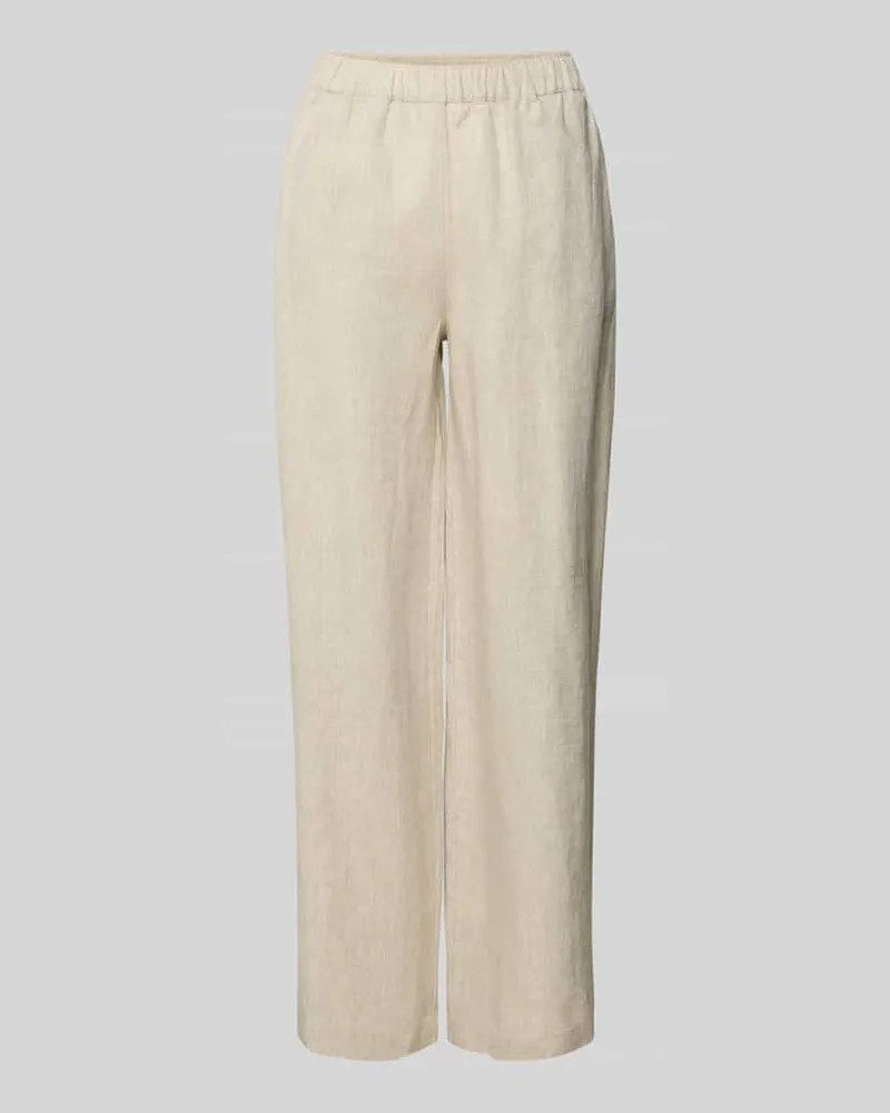 Mos Mosh Relaxed Fit Leinenhose mit Eingrifftaschen Modell 'Emmi Sand