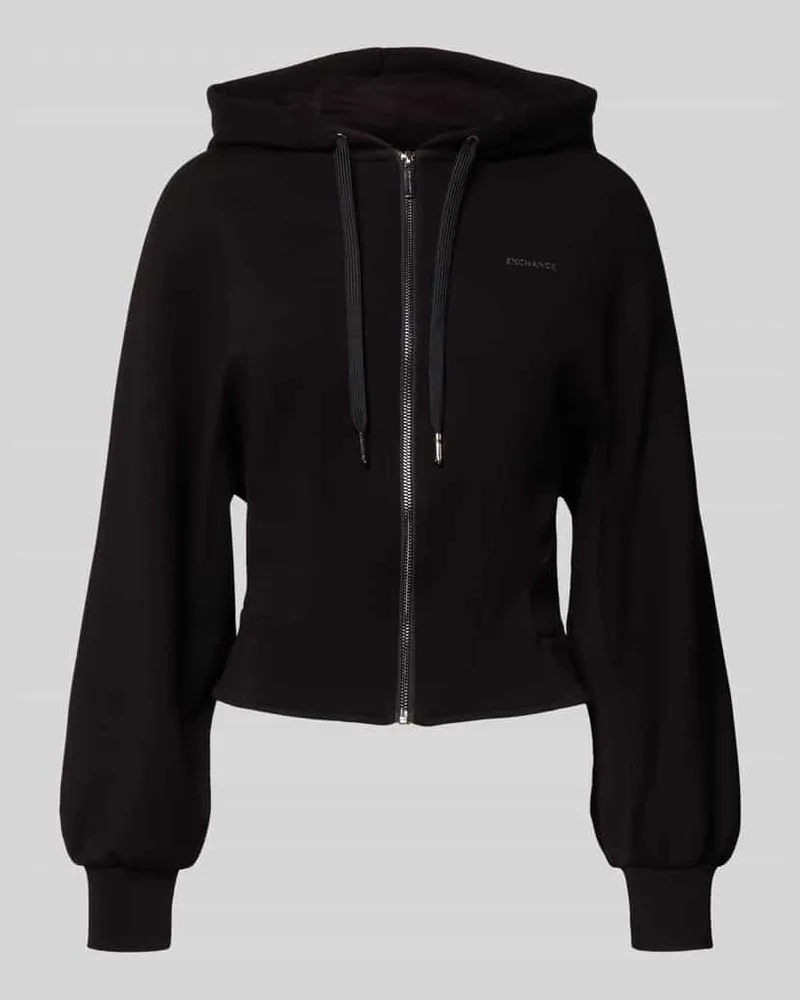 Armani Exchange Sweatjacke mit Viskose-Anteil und Kapuze Black