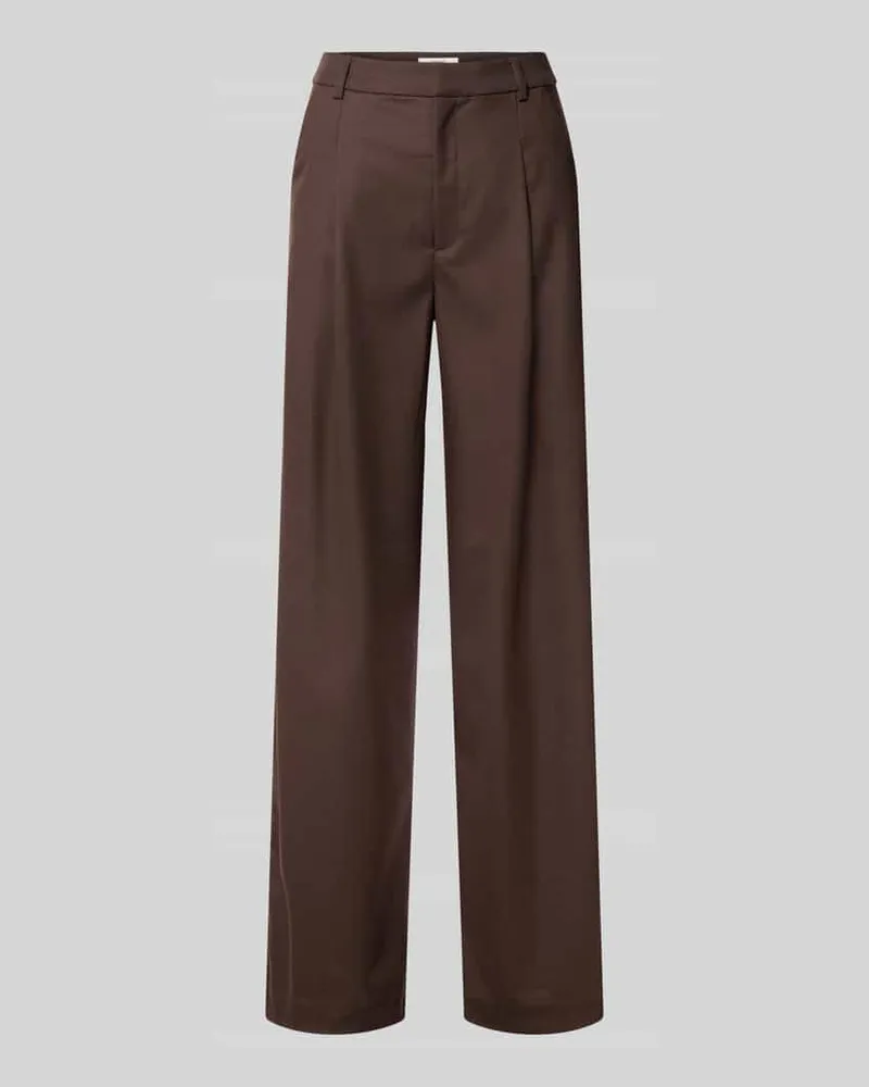 Gestuz Stoffhose mit Gesäßtasche Modell 'paula Dunkelbraun