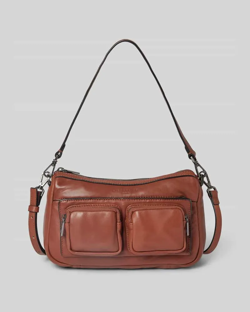 Liebeskind Umhängetasche aus Leder mit Logo-Detail Modell 'Maia Cognac