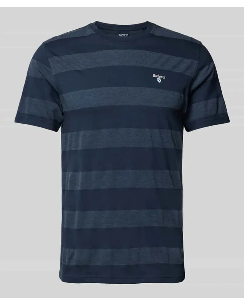 Barbour T-Shirt mit Label-Stitching Modell 'STENTON Marine