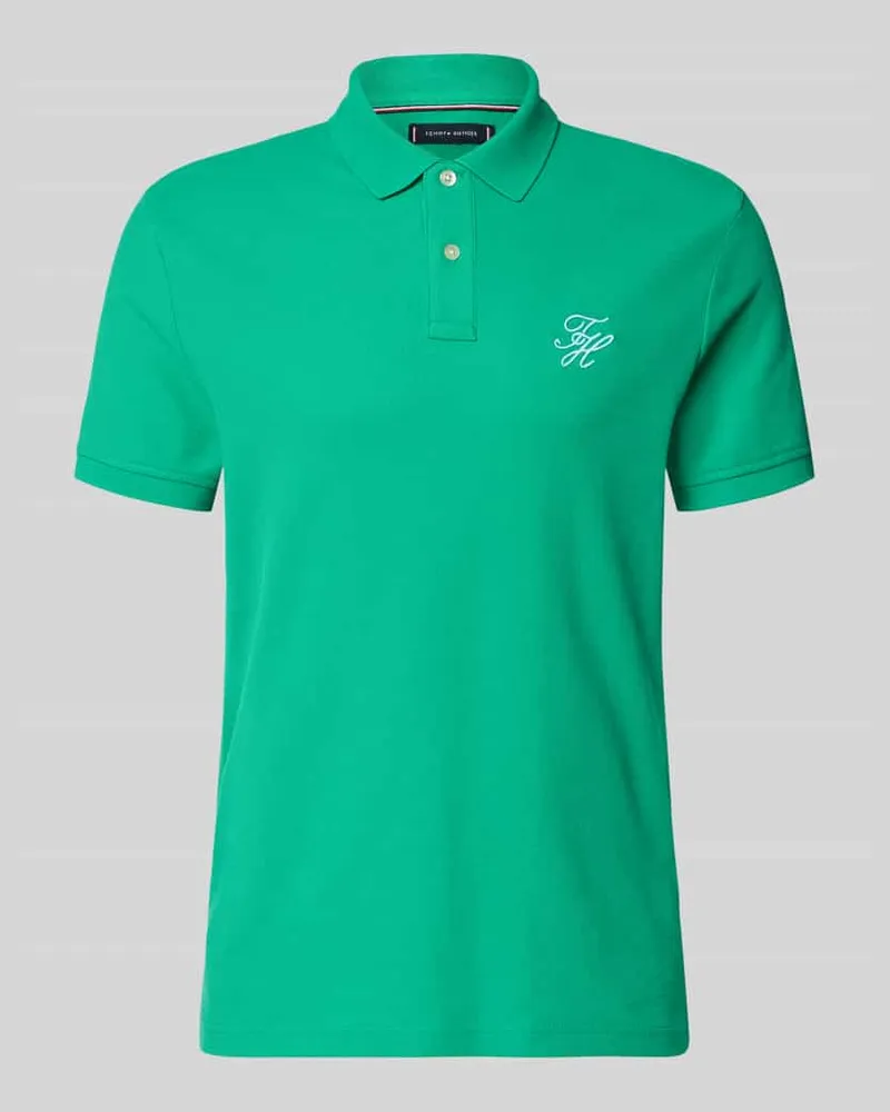 Tommy Hilfiger Regular Fit Poloshirt aus reiner Baumwolle Gruen
