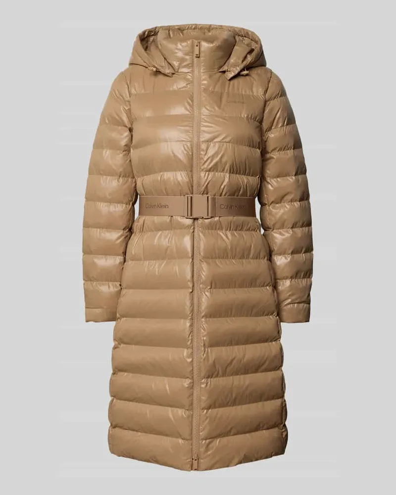 Calvin Klein Steppmantel mit Kapuze Beige
