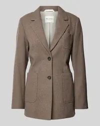 Marc O'Polo Langer Blazer mit kleiner Brusttasche Taupe