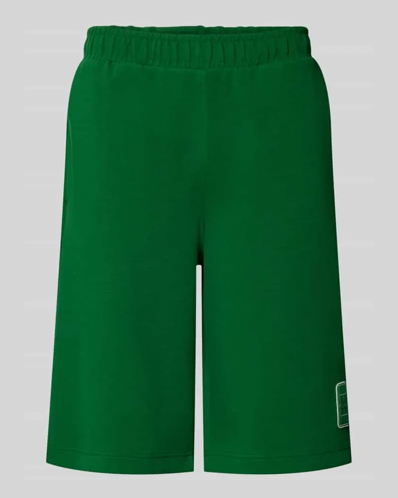 Lacoste Relaxed Fit Sweatshorts aus Baumwoll-Mix Gruen
