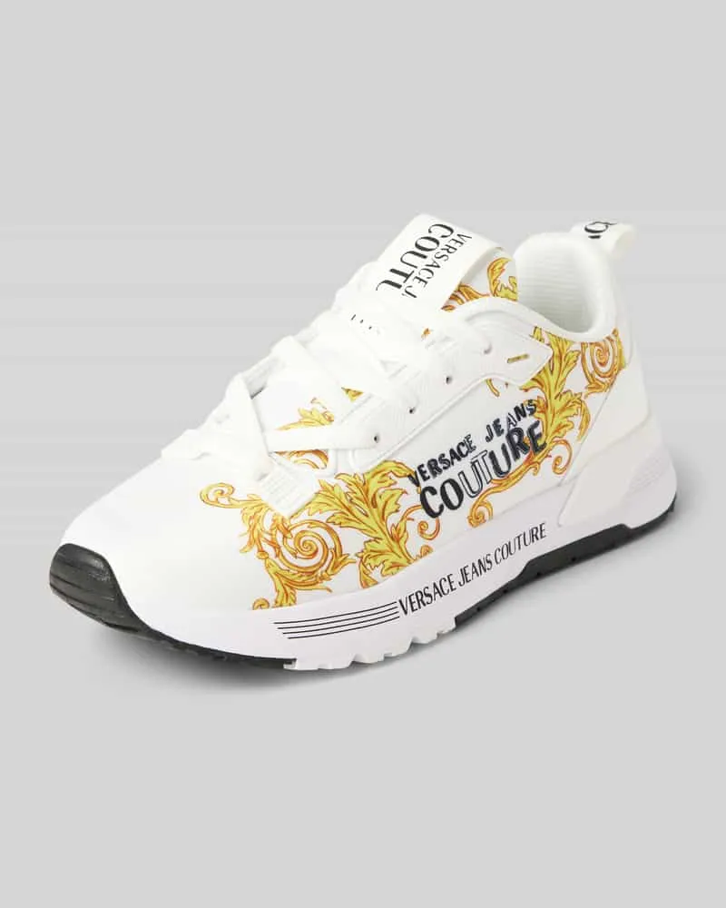 Versace Jeans Sneaker mit Label-Motiv-Print Modell 'FONDO DYNAMIC Weiss