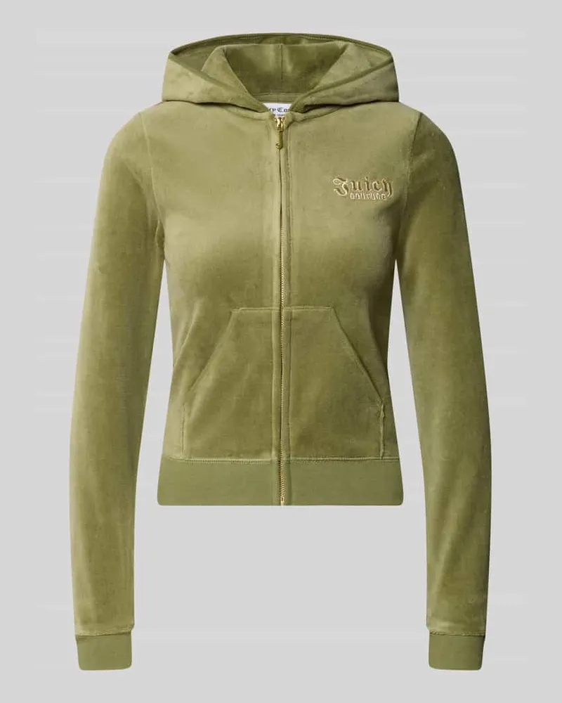 Juicy Couture Sweatjacke mit Kängurutasche Modell 'REBELLE ROBYN Khaki
