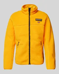 Napapijri Sweatjacke mit Teddyfell Orange