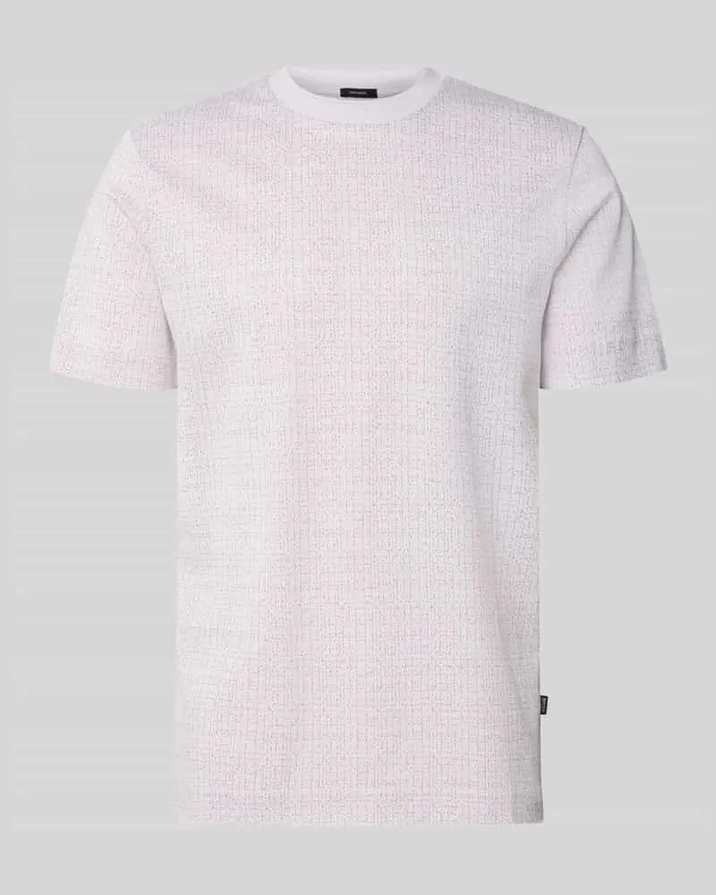 HUGO BOSS Regular Fit T-Shirt aus reiner Baumwolle Modell 'Thompson Offwhite