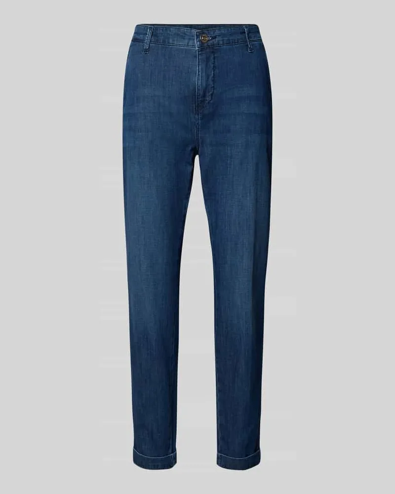 MAC Jeans Jeans in verkürzter Passform mit Eingrifftaschen Dunkelblau