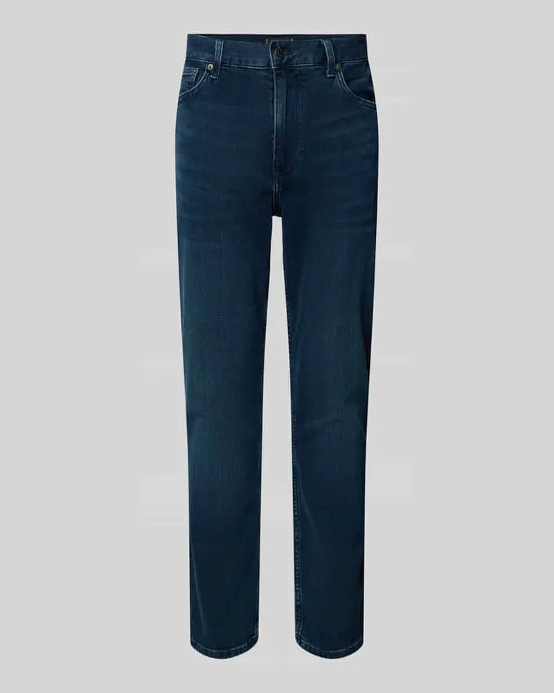 Tommy Hilfiger Regular Fit Jeans im 5-Pocket-Design Modell 'DENTON Jeansblau