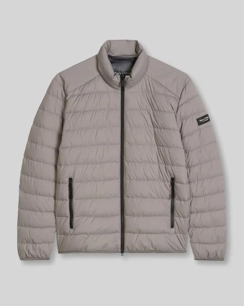 Marc O'Polo Regular Fit Steppjacke mit Zweiwege-Reißverschluss Hellgrau