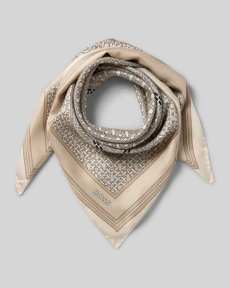HUGO BOSS Tuch aus reiner Seide Modell 'LAINY Beige