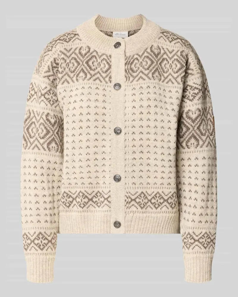 Dale of Norway Strickjacke aus Wolle im Allover-Look Modell 'HANNAH Beige