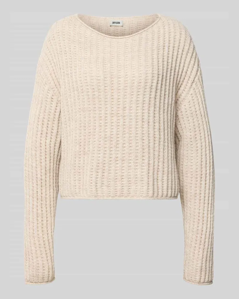 Drykorn Strickpullover mit Rundhalsausschnitt Modell 'IMENY Sand