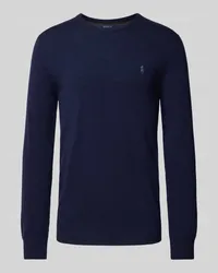 Ralph Lauren Strickpullover aus Lanawolle mit Rundhalsausschnitt Marine