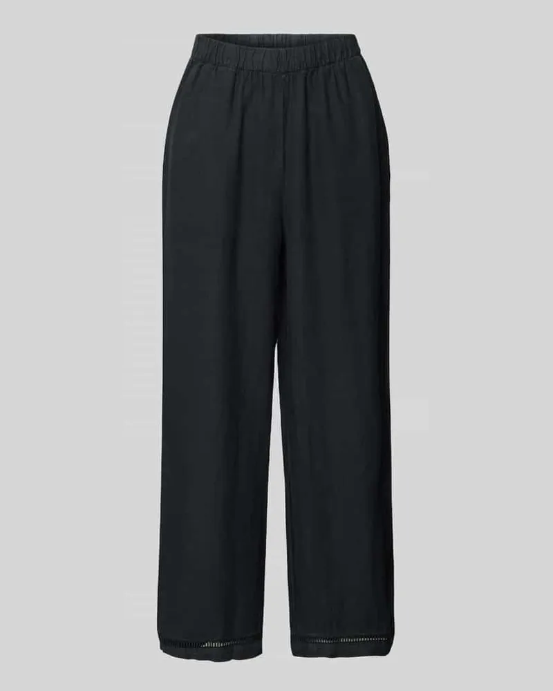 Maerz Loose Fit Stoffhose aus reinem Leinen Black