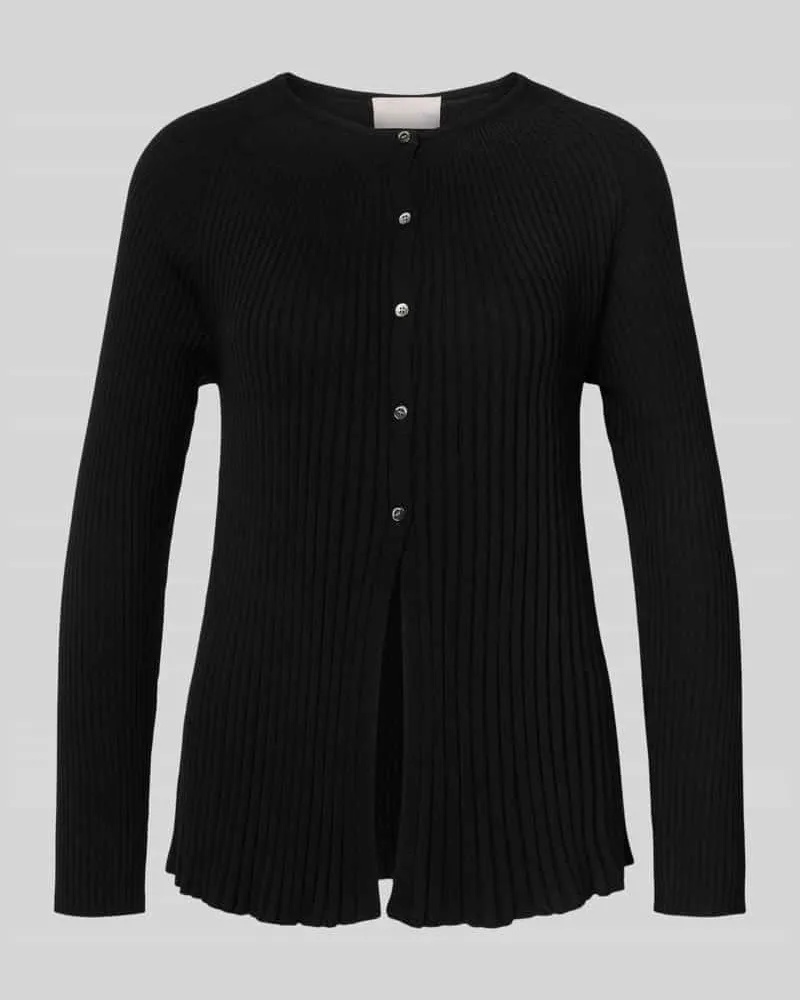 hemisphere Strickjacke mit Knopfleiste Black
