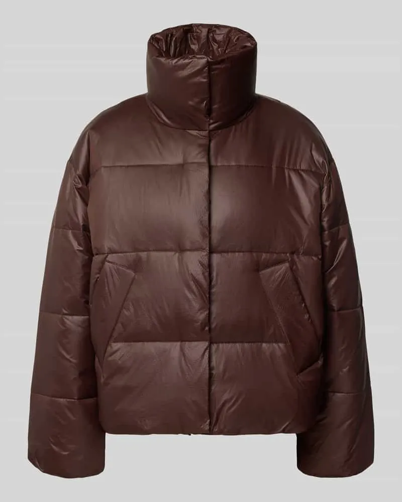 mbyM Steppjacke mit Stehkragen Modell 'Seraphina Mittelbraun