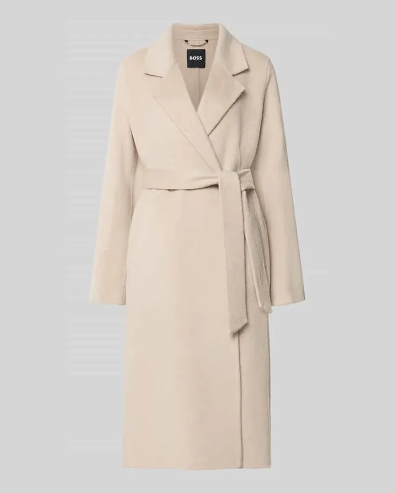 HUGO BOSS Regular Fit Mantel aus Woll-Mix Modell 'Cotaz2_DF Sand