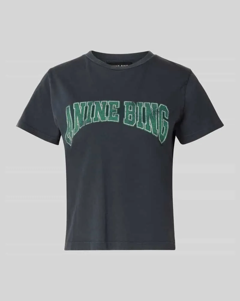 Anine Bing Regular Fit T-Shirt aus reiner Baumwolle Black