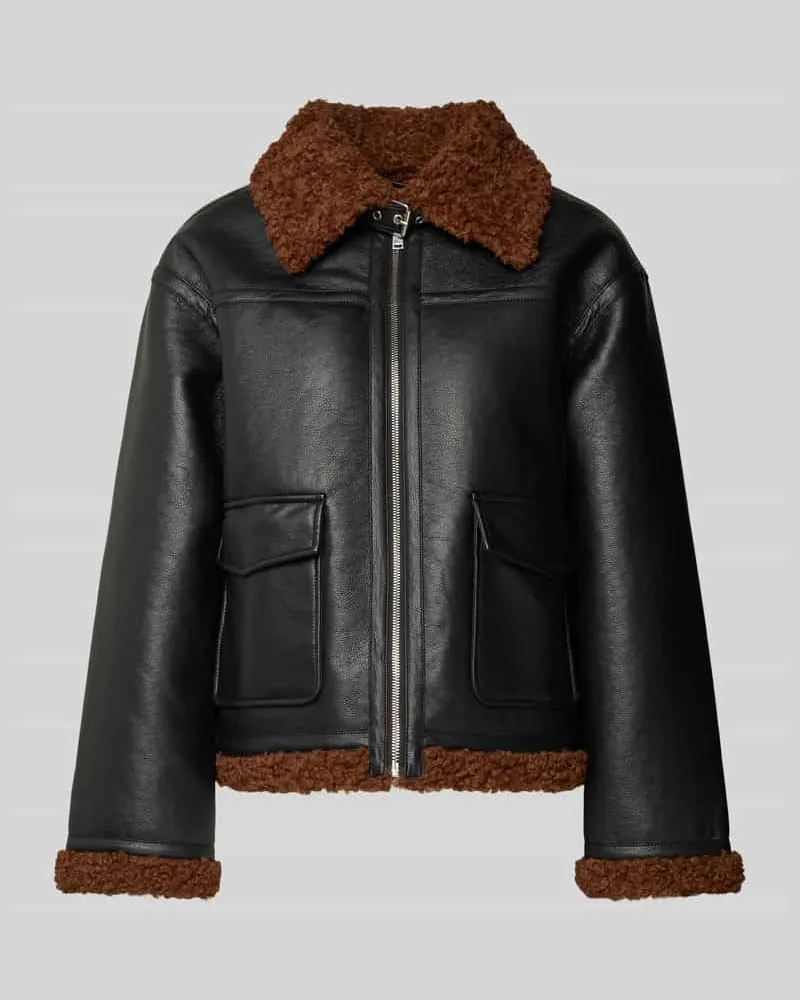 b.young Jacke in Leder-Optik Modell 'Balino Black