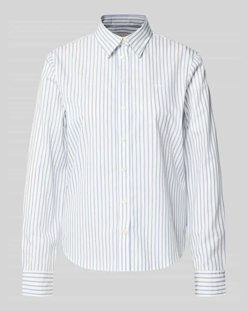 Gant Regular Fit Bluse mit Label-Stitching Offwhite