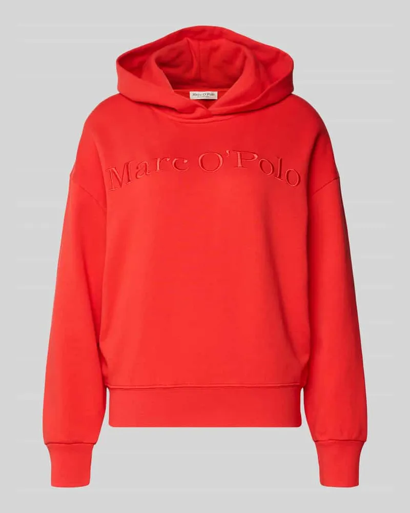 Marc O'Polo Regular Fit Hoodie aus reiner Baumwolle Hellrot
