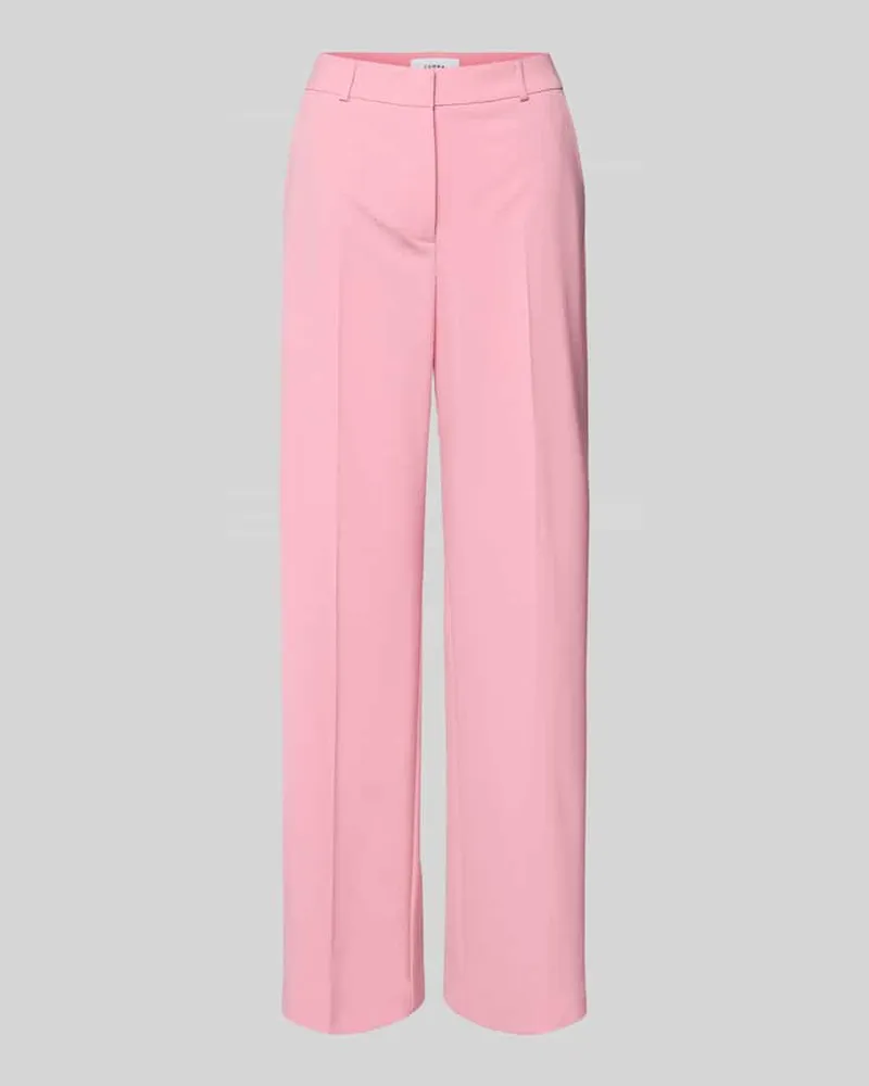 COMMA Stoffhose aus Viskose-Mix mit Gesäßleistentasche Pink