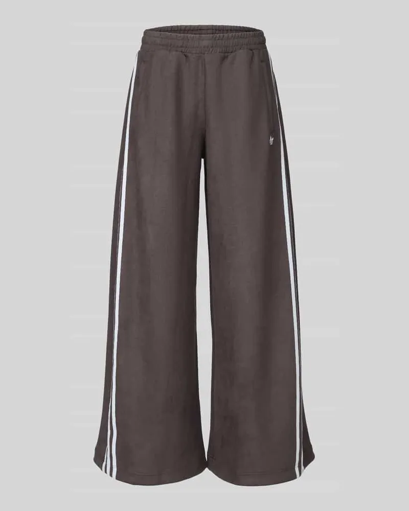 adidas Regular Fit Sweathose mit Seitenschlitz Schoko
