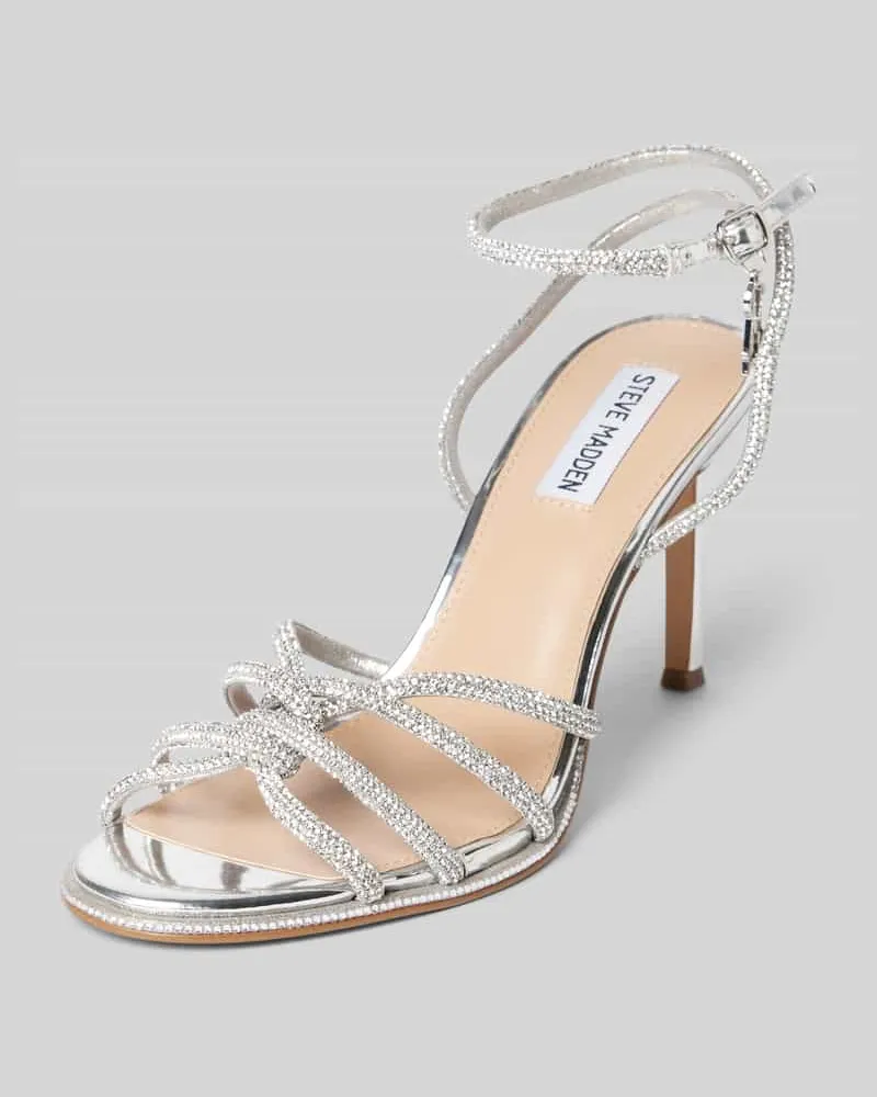 Steve Madden Sandaletten mit Pfennigabsatz Modell 'KAILYN Silber