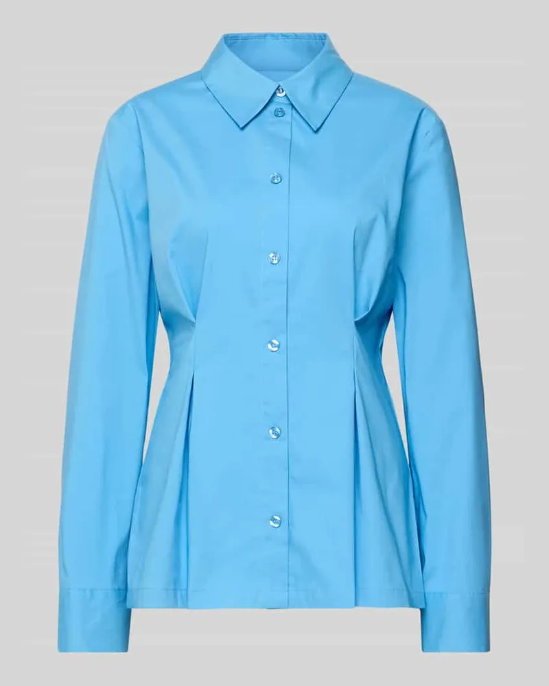 Gestuz Hemdbluse aus Baumwoll-Mix Modell 'Zopy Hellblau