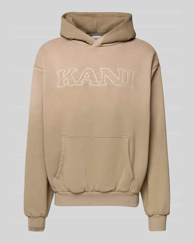 Karl Kani Regular Fit Hoodie mit Logo-Stitching Modell 'Retro Mittelbraun