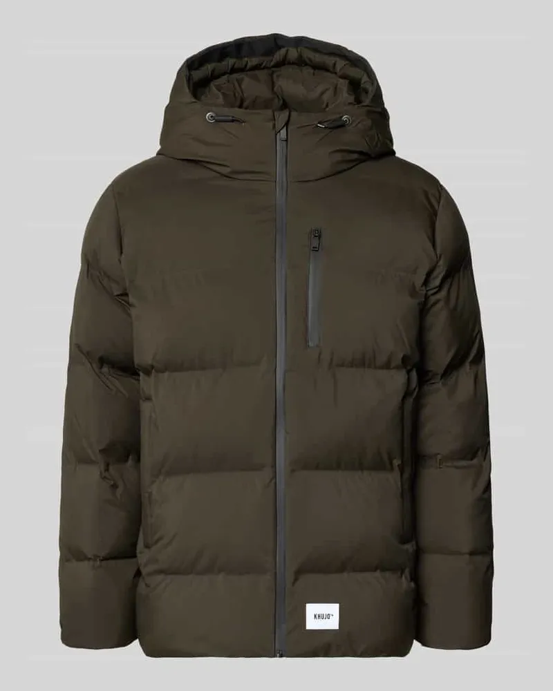 khujo Regular Fit Steppjacke mit Kapuze Modell 'SILAS Oliv