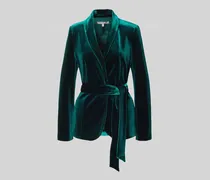 Blazer aus Samt mit Reverskragen