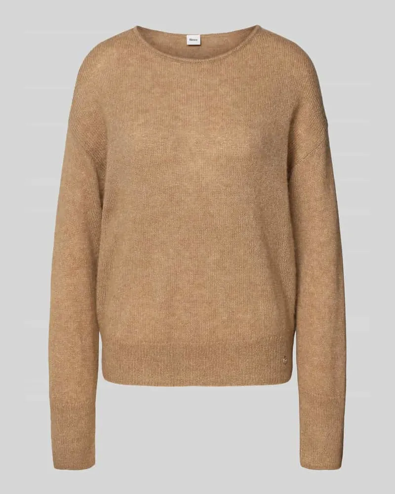Brax Strickpullover mit gerippten Abschlüssen Modell 'LISA Camel
