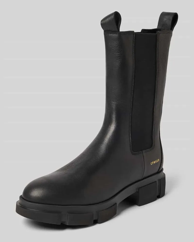 Copenhagen Chelsea Boots mit elastischem Einsatz Black