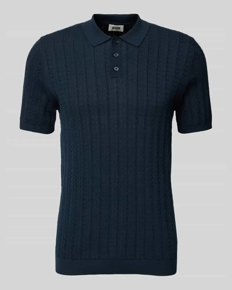 Drykorn Slim Fit Poloshirt mit Knopfleiste Modell 'TRITON Dunkelblau