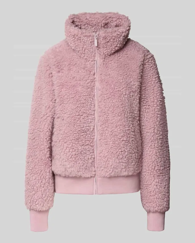 Mazine Fleecejacke mit Stehkragen und Reißverschluss Rosa