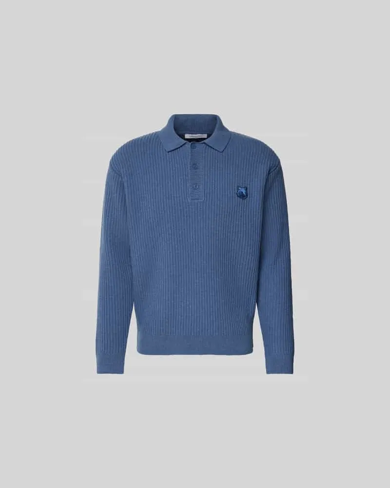 Kitsuné Wollpullover aus reiner Wolle Marine