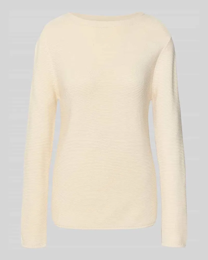 Marc O'Polo Regular Fit Strickpullover aus reiner Baumwolle Offwhite