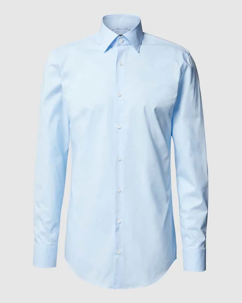 HUGO BOSS Slim Fit Businesshemd mit extra langem Arm Hellblau