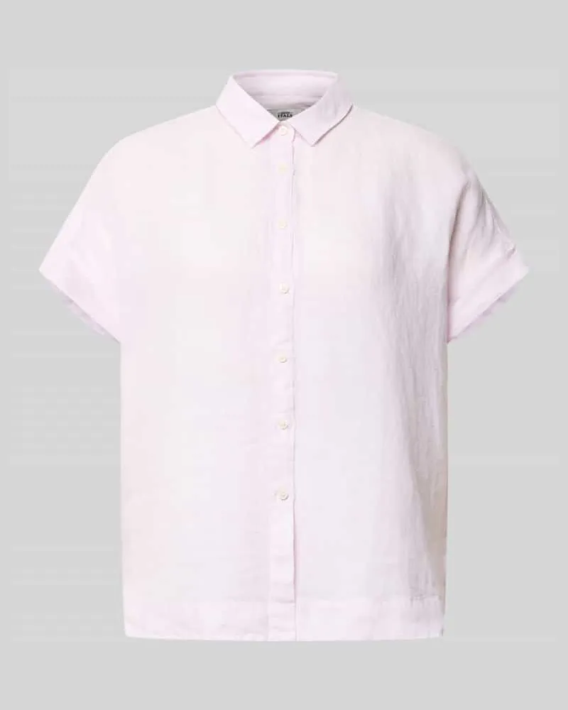 0039 Italy Leinenbluse mit Knopfleiste Modell 'DOLLY Hellrosa